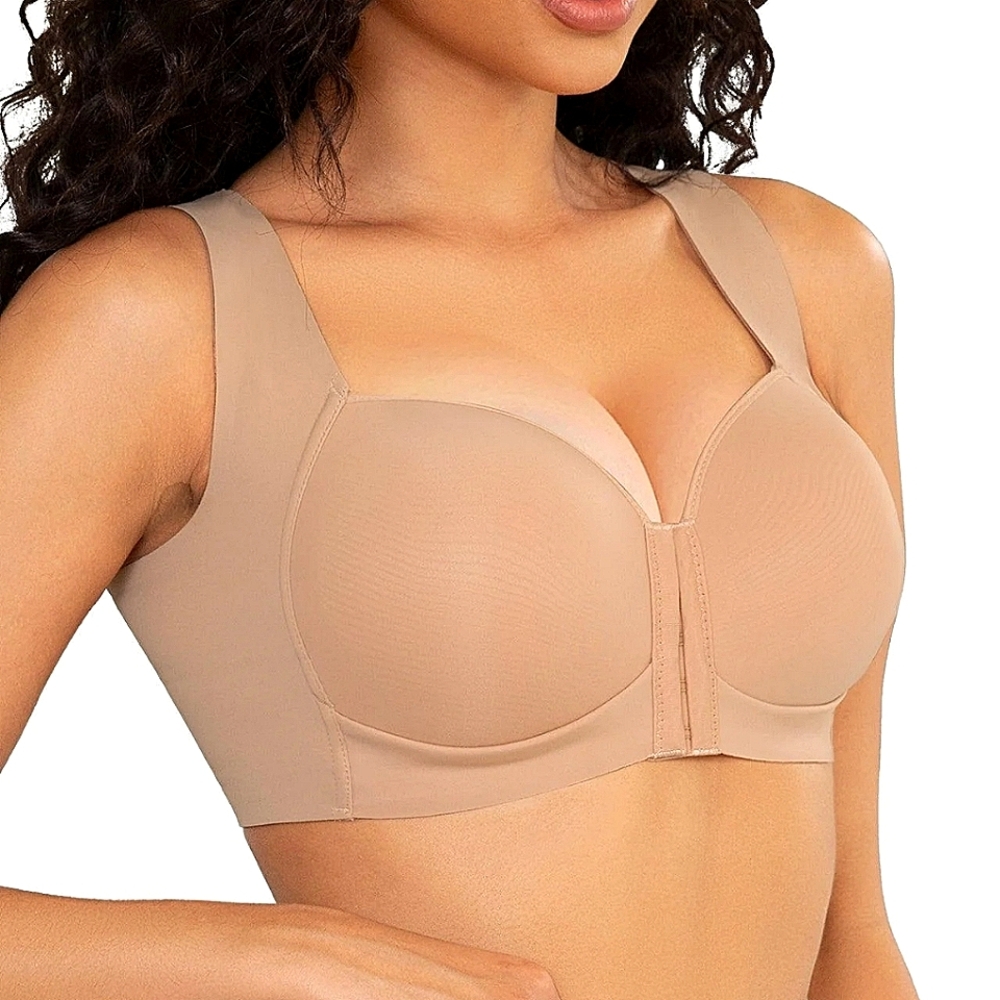 NWT FallSweet No Wire Front Close Extra Back Support Smoothing Bra, Sz 2XL
